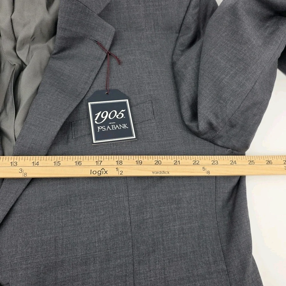 Jos a bank 1905 suit tailored fit blue 100% wool mens 48R blazer 40x37 pants new